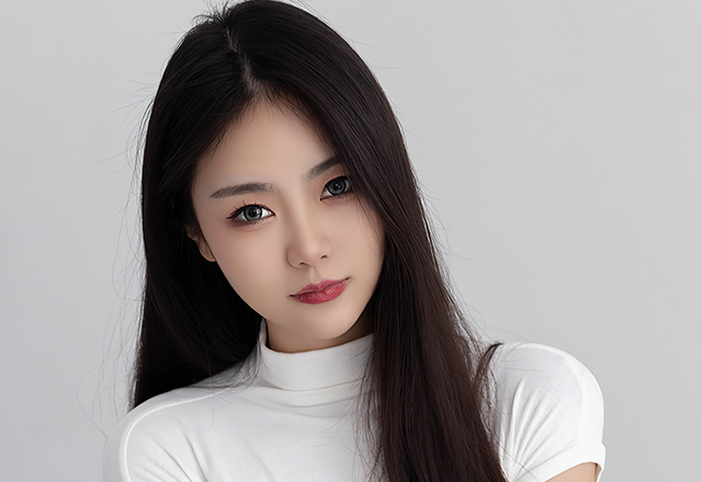 靓丽模特可乐玫红色短裙写真图片