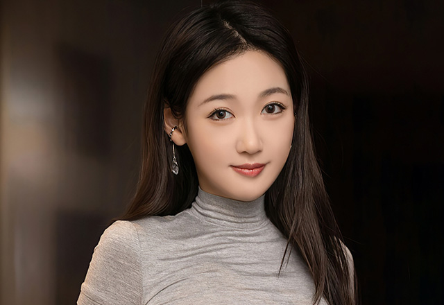 古典美人儿唐安琪性感灰色长裤写真图