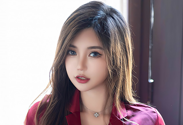 女神绮里嘉性感黑色短裙写真美图