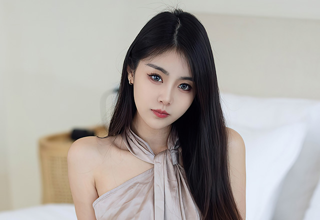 美女可乐白色短裙美图视觉体验十足