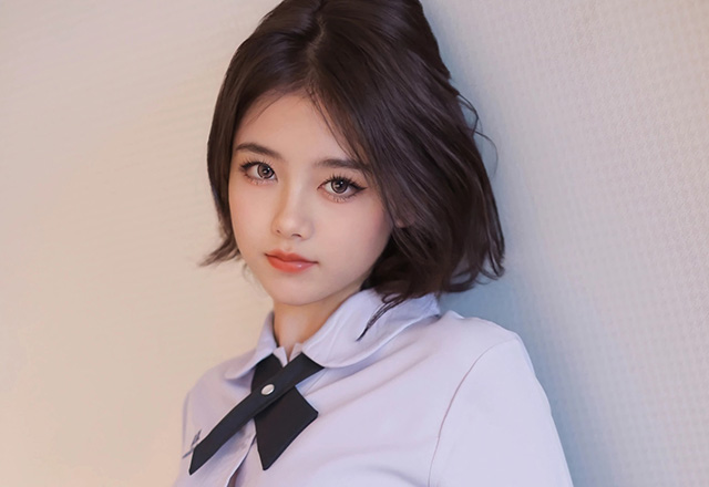 妩媚模特小橘子性感JK制服写真图