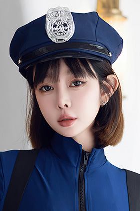 性感女神王雨纯蓝色制服美图非常惊艳