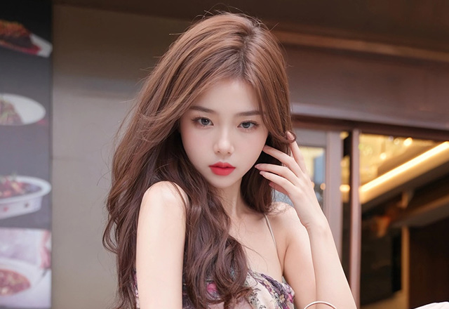 美女白芷连衣裙美图曼妙身姿十分动人