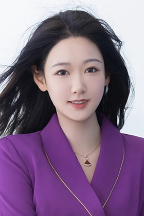 模特唐安琪性感紫色制服写真图片