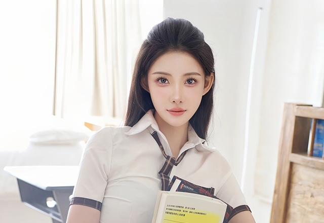 娇媚动人的美女梨霜儿学妹制服写真图