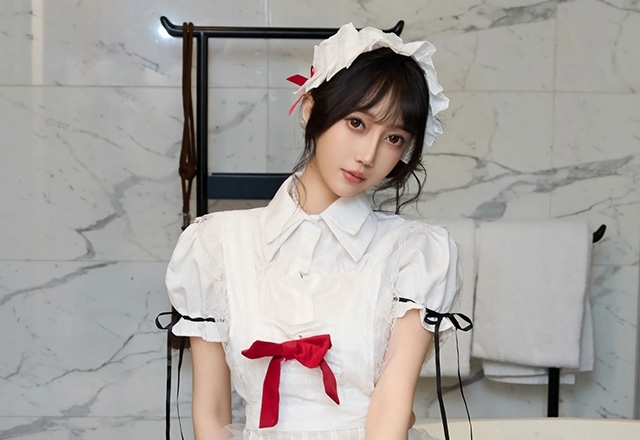 模特玥儿玥性感女仆装扮写真美图