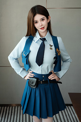 娇媚美女苏甜橙子性感JK制服写真图