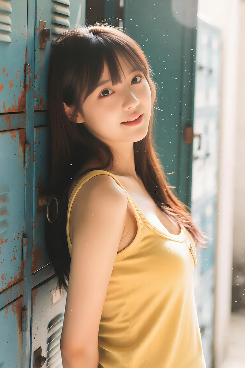 美女茗梓针织连衣裙勾勒出曼妙身姿