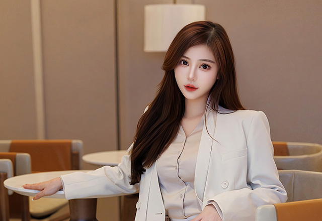 气质女神Lavinia性感OL装扮写真图