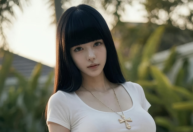 模特九歌短袖短裤展现完美身材比例