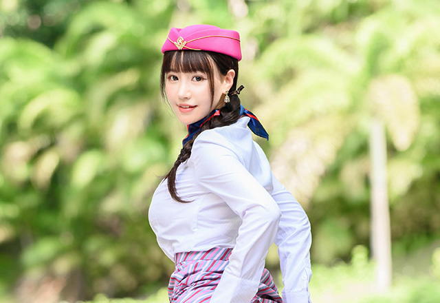 甜美女神朱可儿空姐制服写真美图
