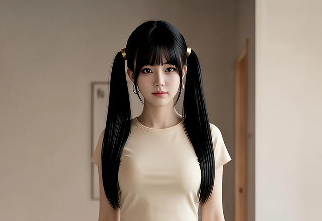 甜美小姐姐黎柚柚黑白条纹短裤美图