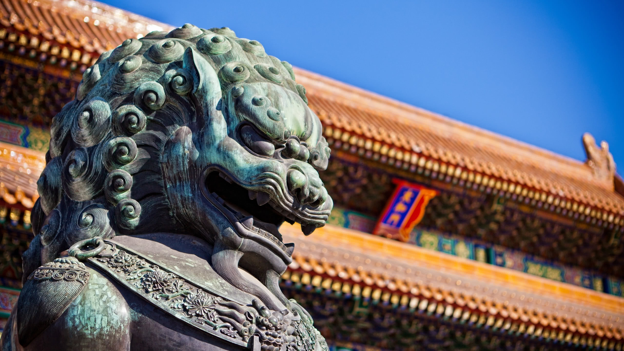 北京紫荆城的大狮子
