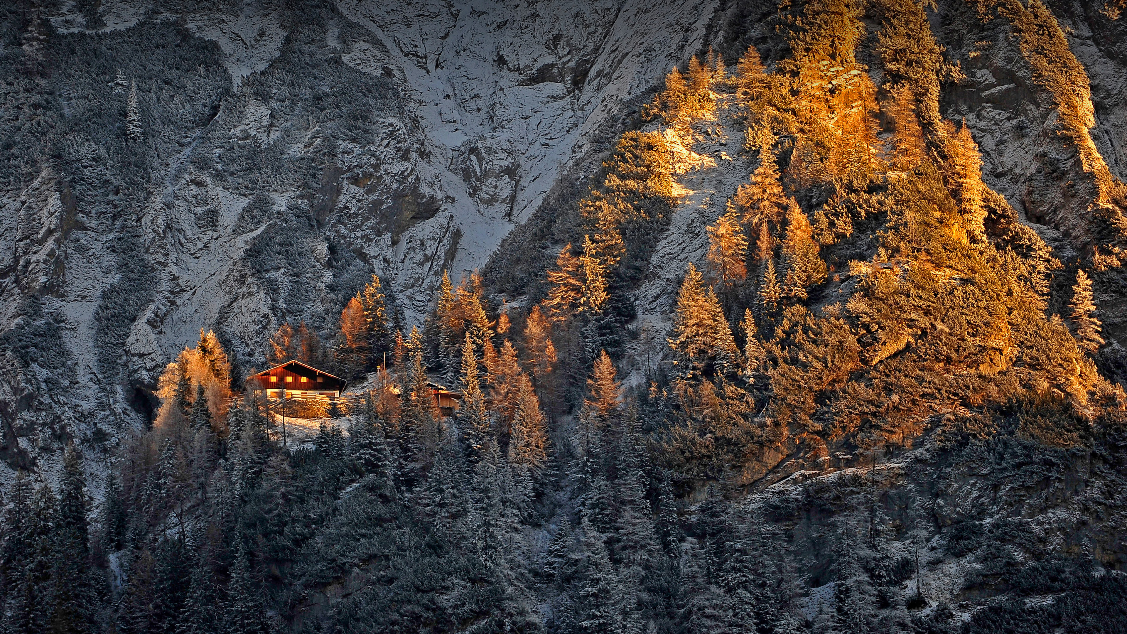 阿尔卑斯山上的小屋