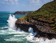 夏威夷考艾岛的海浪