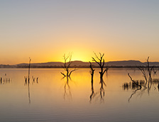 澳大利亚一处湖泊的早晨