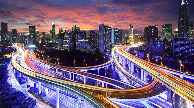 香港繁华的都市夜景