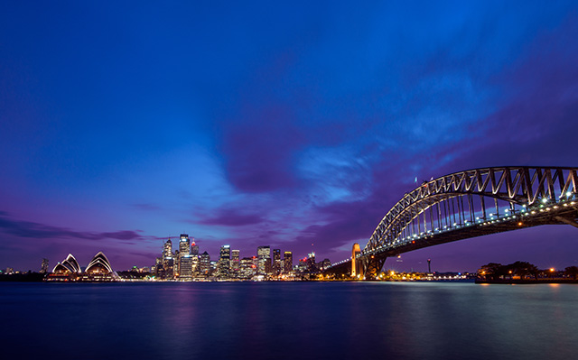 悉尼中央商务区夜景