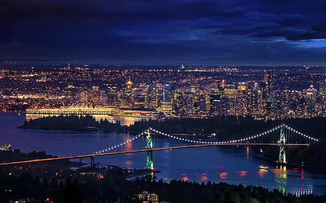 繁华的温哥华市中心