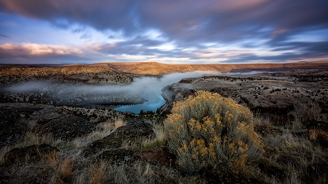 俄勒冈清早一处山顶