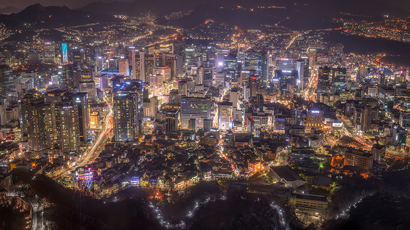 首尔城市夜景