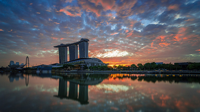 朝阳下的金沙酒店