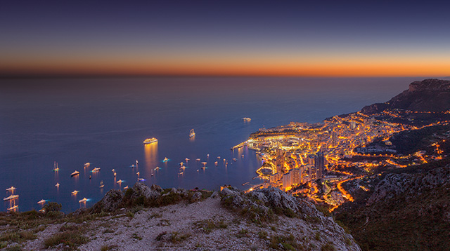 摩纳哥日落黄昏照片