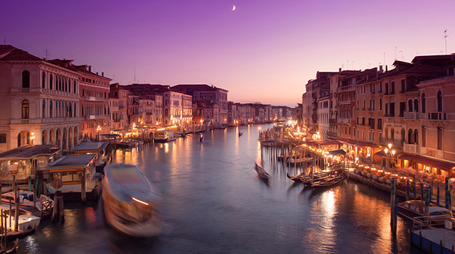 美丽水城威尼斯夜景