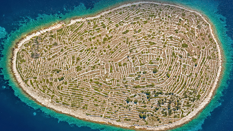 克罗地亚像巨大指纹一样的岛