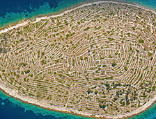 克罗地亚像巨大指纹一样的岛
