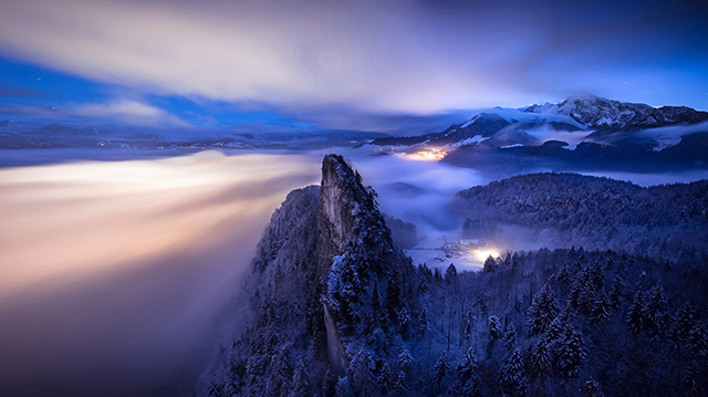 阿尔卑斯山脉全景