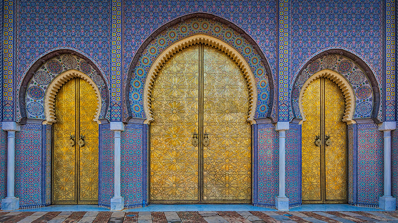 摩洛哥菲斯皇宫的大门