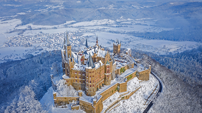 德国冬日里的霍亨索伦城堡