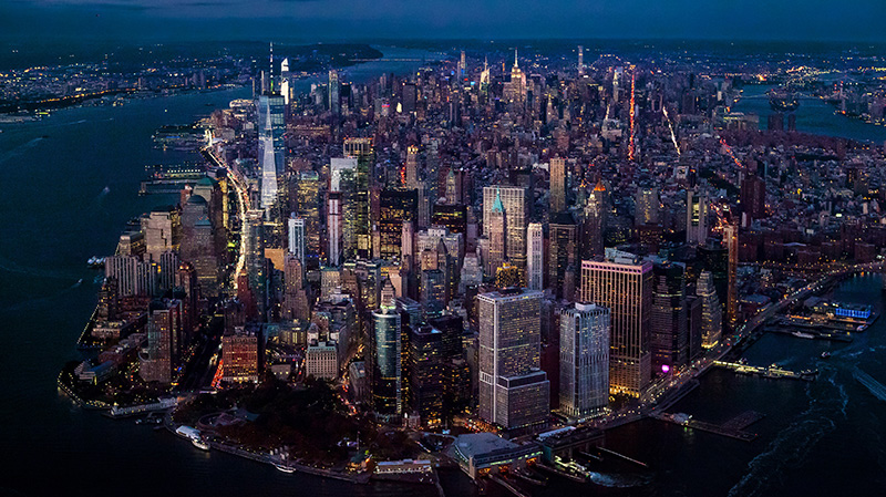 纽约市曼哈顿鸟瞰图