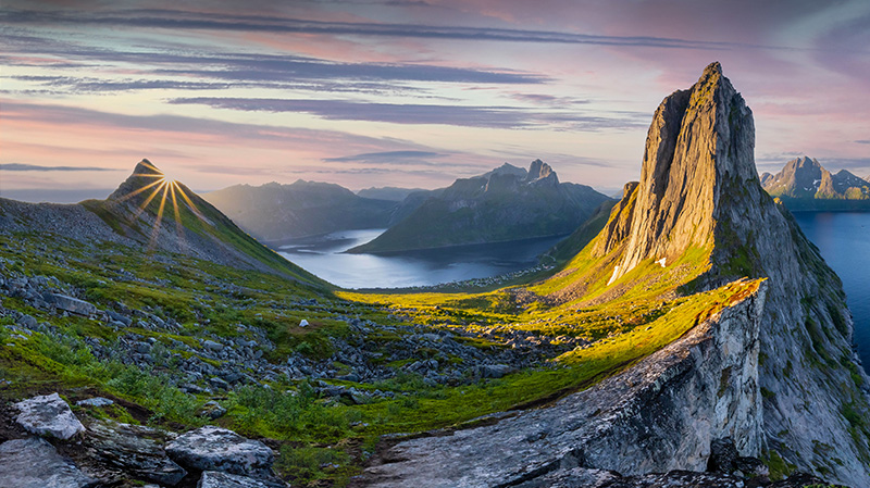 挪威塞尼亚岛塞格拉山美景