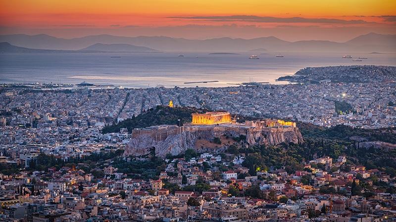 希腊雅典和卫城