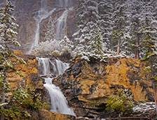 贾斯珀国家公园纠结溪瀑布