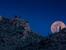 亚利桑那州月亮升起