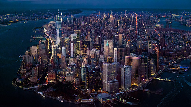纽约市曼哈顿鸟瞰图