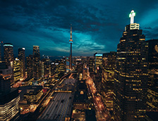 多伦多城市夜景照片