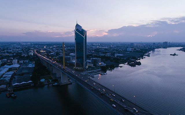 拉玛九世大桥鸟瞰图