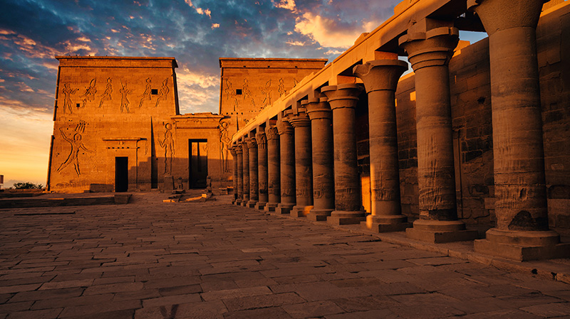 伊西斯女神光辉照耀下的菲莱神庙