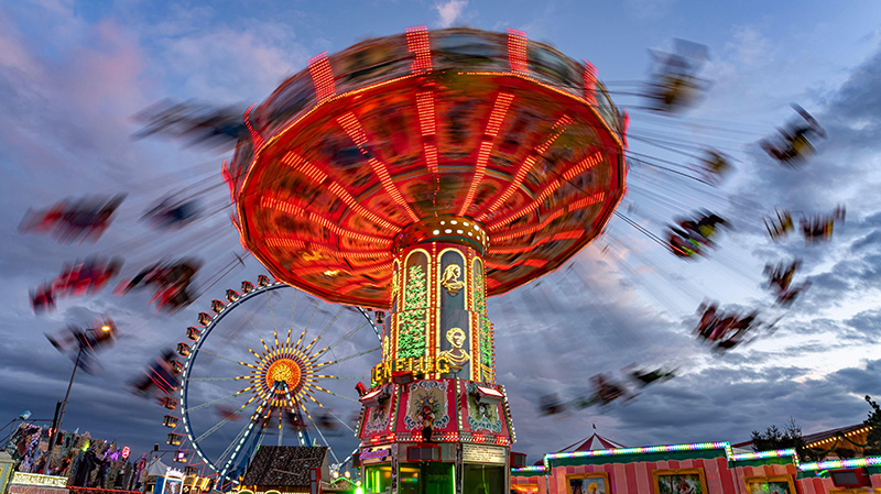 慕尼黑啤酒节上的旋转木马