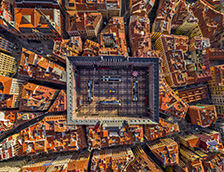 马德里马约尔广场鸟瞰图