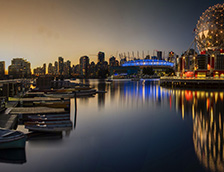 黄昏时分温哥华的科学世界