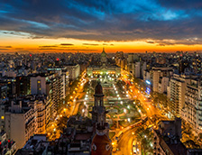 阿根廷布宜诺斯艾利斯市中心全景