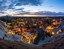 卡帕多西亚格雷梅的傍晚